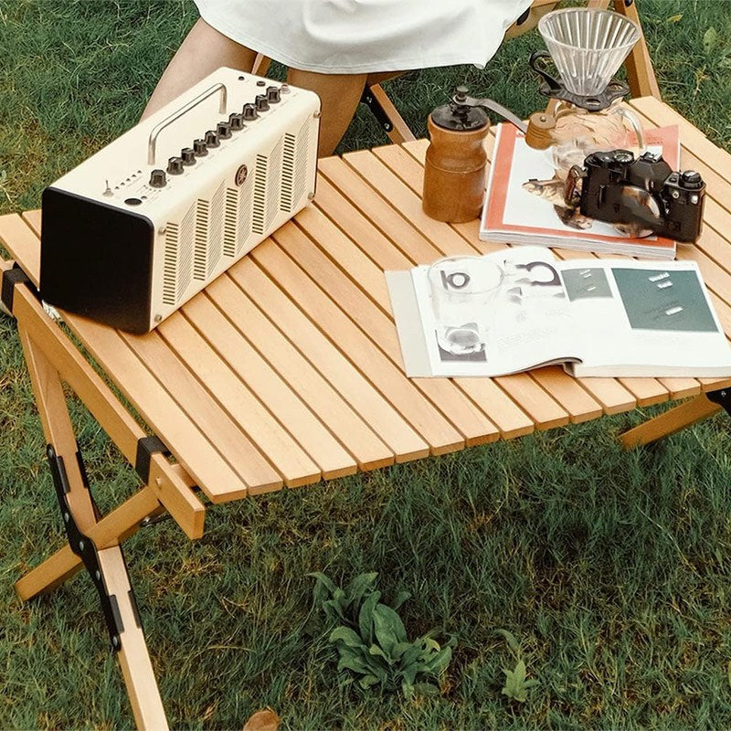 Folding Camping Table, Easy Storage, Carried, Roll-up Ultra Compact Outdoor Portable Fold Up Lightweight Beach Table, With Large Storage And Carry Bag, For Outdoor Cooking, Picnic, Camp, Boat, Travel, Backyard, Party, BBQ, Patio