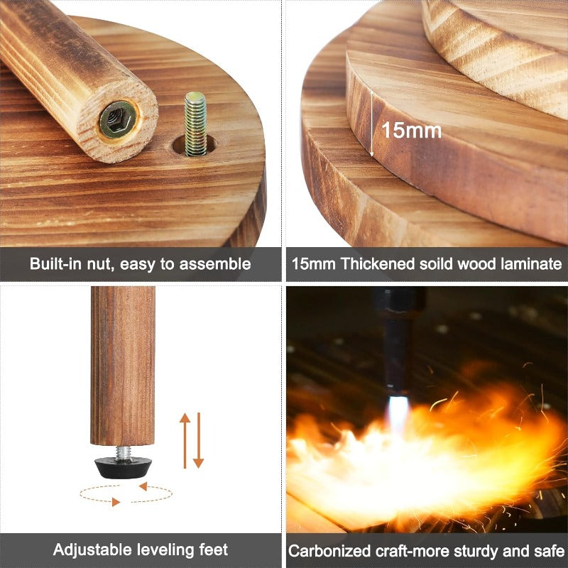 3-Tier Deformable Indoor Plant Stand with Marble-Like Top - Heavy-Duty Sturdy Legs & Space-Saving Oval Design, Modern & Brown Low-Profile Shelf for Multiple Plants, Balcony, Living Room, Office - Space-Saving Vertical Planter Holder for Potted Plant