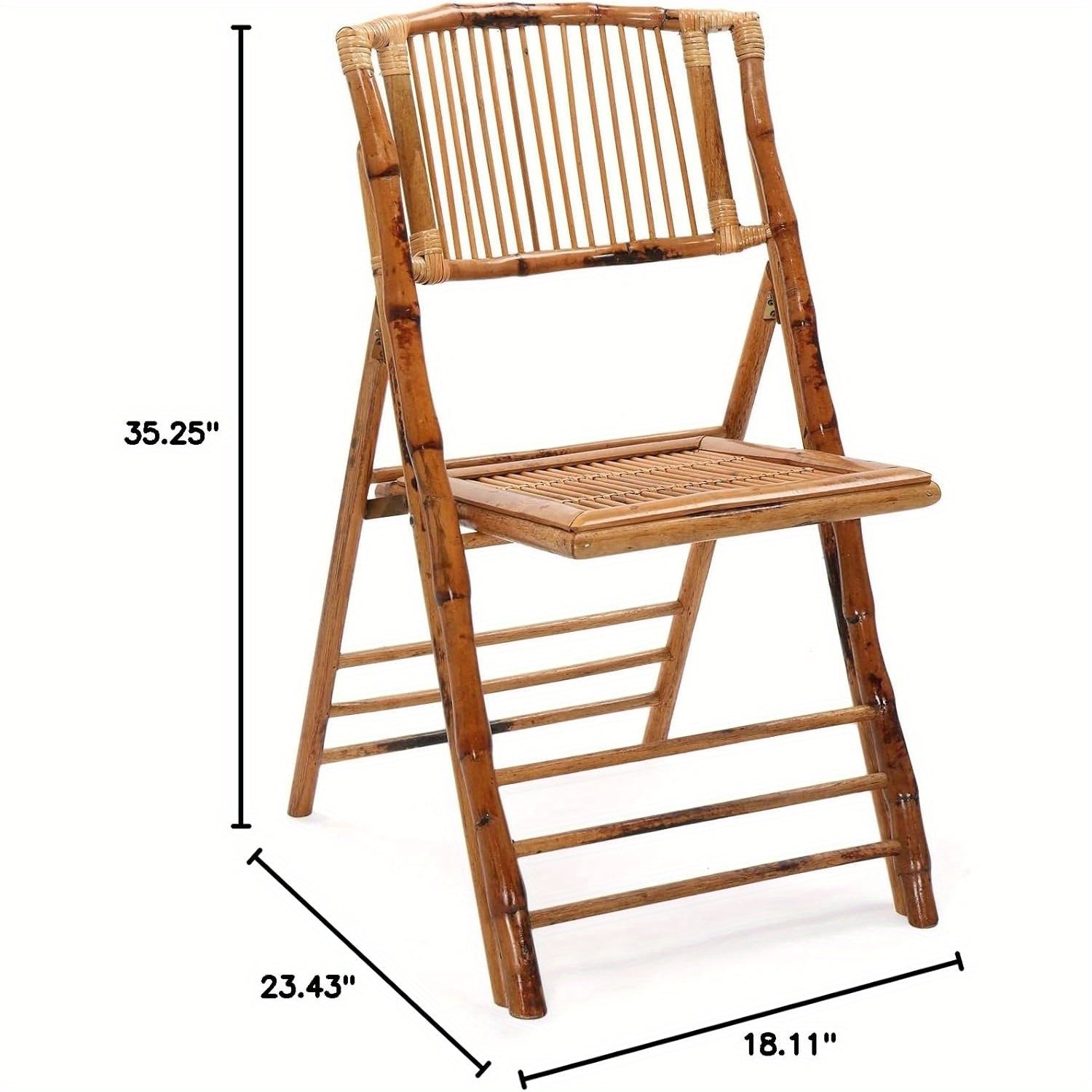 Bonnlo Bamboo Folding Chairs , Foldable Dining Wood Chairs , Comfortable Seat , for Outdoor Indoor Garden Patio Lawn Porch Wedding Party Event Banquet , 1\u002F 2\u002F 4 Pack , Small Wooden Folding Chairs
