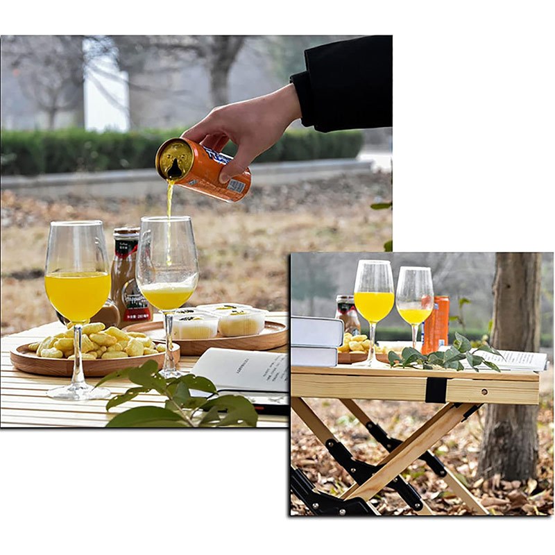 Folding Camping Table, Easy Storage, Carried, Roll-up Ultra Compact Outdoor Portable Fold Up Lightweight Beach Table, With Large Storage And Carry Bag, For Outdoor Cooking, Picnic, Camp, Boat, Travel, Backyard, Party, BBQ, Patio