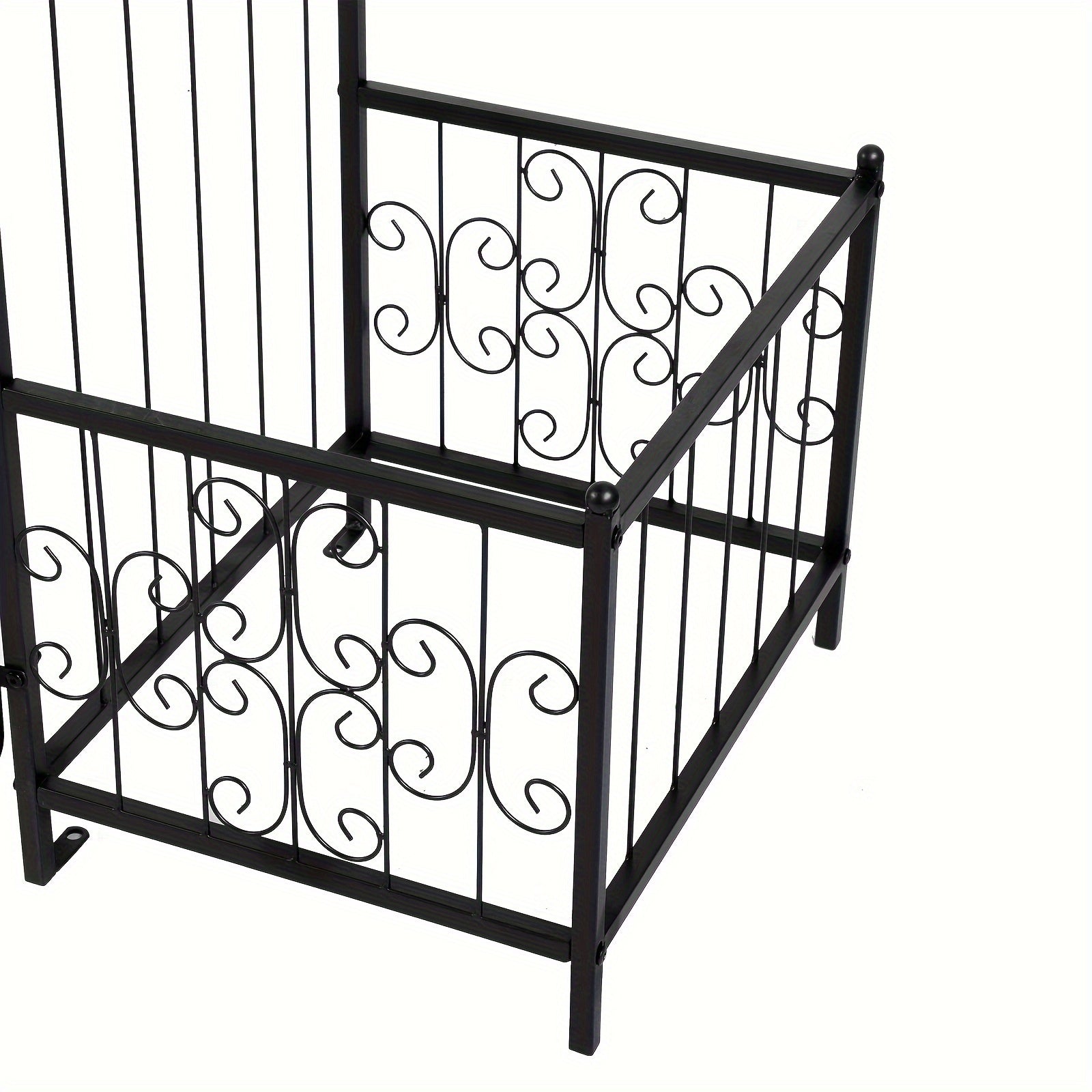 Large Size 7, 2ft Round Top With Door And Planting Frame, Black Iron Art, 16mm Pipe, Iron Arch, Courtyard (additional Styles Are Available For You To Choose)