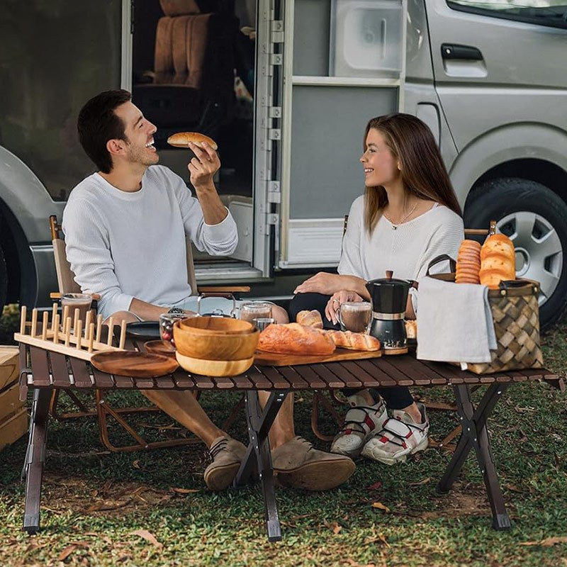 Folding Camping Table, Easy Storage, Carried, Roll-up Ultra Compact Outdoor Portable Fold Up Lightweight Beach Table, With Large Storage And Carry Bag, For Outdoor Cooking, Picnic, Camp, Boat, Travel, Backyard, Party, BBQ, Patio