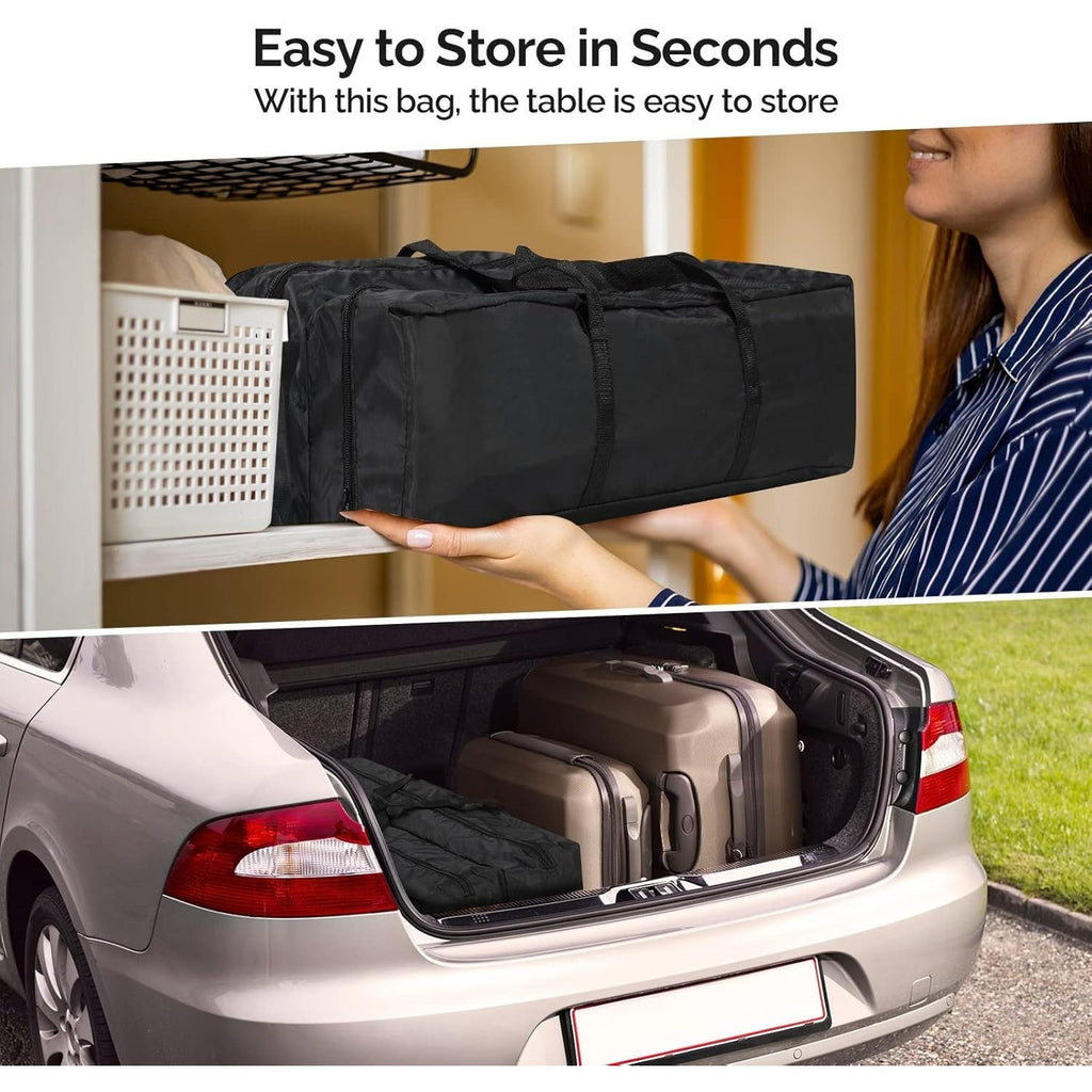 Folding Camping Table, Easy Storage, Carried, Roll-up Ultra Compact Outdoor Portable Fold Up Lightweight Beach Table, With Large Storage And Carry Bag, For Outdoor Cooking, Picnic, Camp, Boat, Travel, Backyard, Party, BBQ, Patio